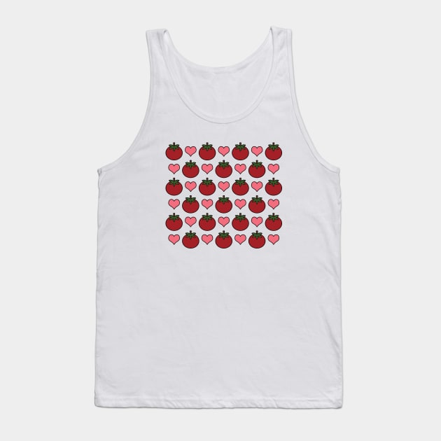 Cute Tomatoes And Hearts Tank Top by LunaMay